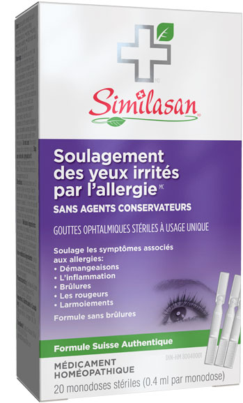 Soulagement des yeux irrités par l’allergie